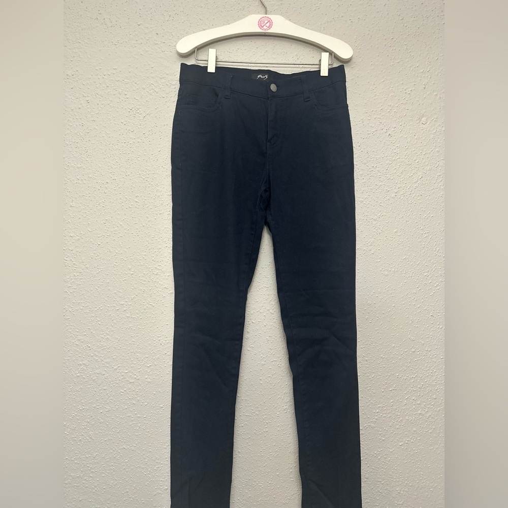 Blue Skinny Fit Pants with Tapered Leg